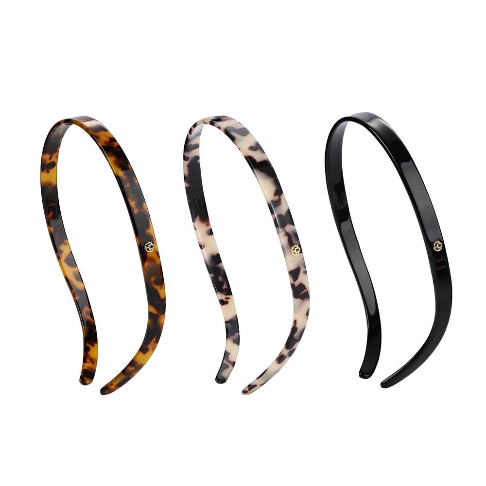 5514 Hairband Designed for Eyewear, 3PCS - Basic Color - Tortoise & Amber &